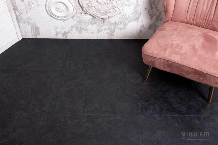 Кварцвиниловая плитка CERAMO VINILAM XXL STONE GLUE Сланцевый Чёрный 61607